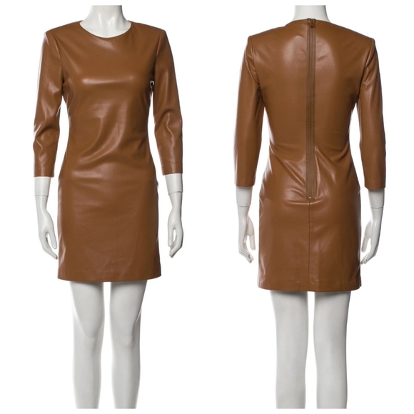 Alice + olivia inka leather mini dress Size 4 - Picture 15 of 16